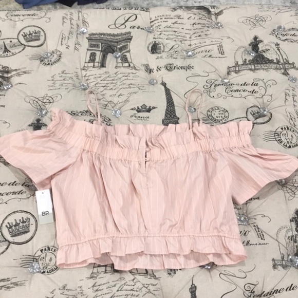 BP. Cold Shoulder Ruffle Trim Top - Picture 2 of 7